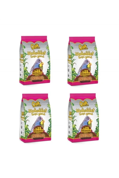 Quik Muhabbet Kuşu Yemi 500 Gr (4 Al 3 Öde) ürün görseli 1