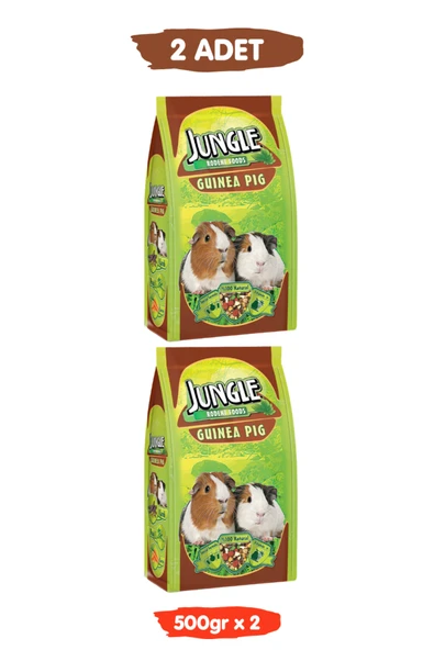Jungle Premium Zenginleştirilmiş Özel Tahıllı Vitaminli Ginepig Yemi 500gr x 2 Adet ürün görseli 1