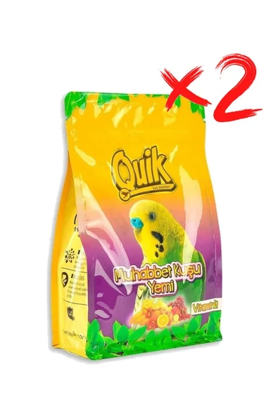 Quik Muhabbet Kuşu Yemi Vitaminli 400 Gr X2 ürün görseli 1