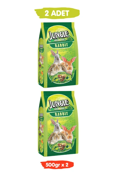 Jungle Özel Tahıllı Premium Vitaminli Tavşan Yemi 500GR X 2 ADET ürün görseli 1
