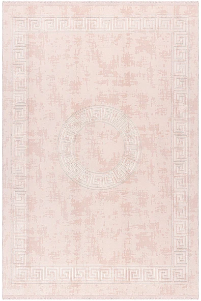 Rose Renkli Roma Desenli Kabartmalı Dokuma Taban Halı 80 X 300 ürün görseli 1