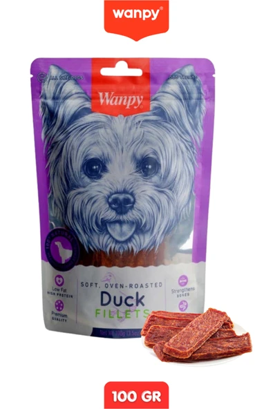 Wanpy Gerçek Ördek Fileto Köpek Ödülü Köpek Ödül Maması 100 Gr ürün görseli 1