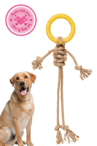 Proud Wave Köpek Oyuncağı Çekiştirmeli Halat Jüt Oyuncak Orta-İri Irk İçin Büyük Boy ürün görseli 1