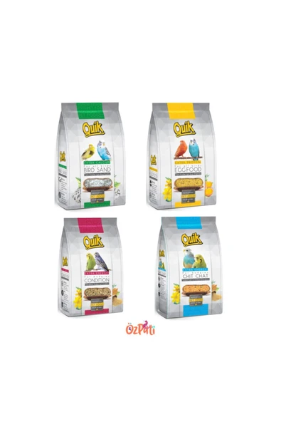 Quik Kuş Kumu + Kuş Maması + Kızıştırıcı + Konuşturucu ürün görseli 1