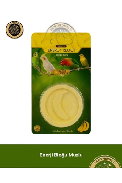 Gold Wings Premium Kuşlar İçin Enerji Bloğu Gaga Taşı Muzlu – Kuşlar İçin Ödül ürün görseli 1