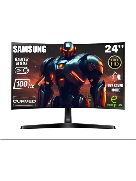 Samsung Essential S3 LS24D366GAUXUF 24" 4 ms Full HD Curved 100 Hz Monitör ürün görseli 1