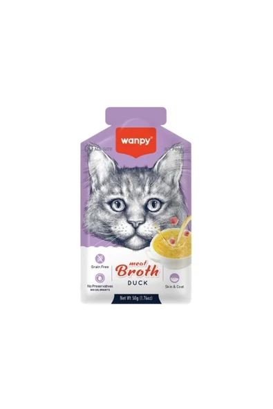 Wanpy Ördek Etli Tahılsız Kedi Çorbası 1 Adet-50 Gr-Sıvı ürün görseli 1