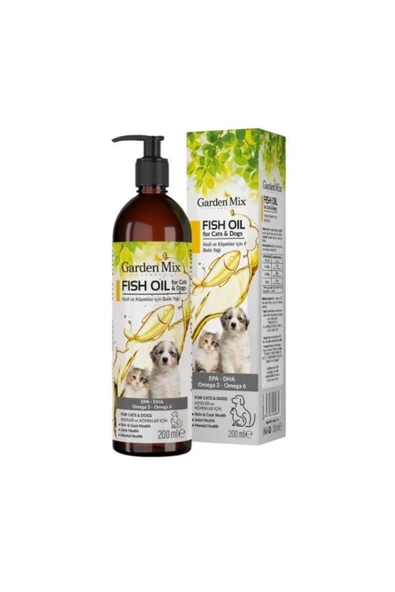 Gardenmix Garden Mix Deri ve Tüy Sağlığı için Kedi ve Köpek Somon Yağı 200 Ml ürün görseli 1