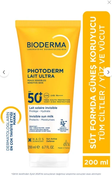 Bioderma Photoderm SPF 50+ Lait Ultra Güneş Losyonu 200 ml ürün görseli 1