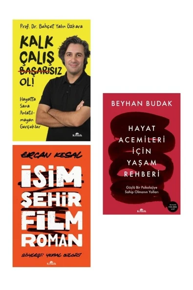 Hayat Acemileri İçin Yaşam Rehberi / İsim Şehir Film Roman / Kalk Çalış Başarısız Ol 3 Kİtap Set ürün görseli 1