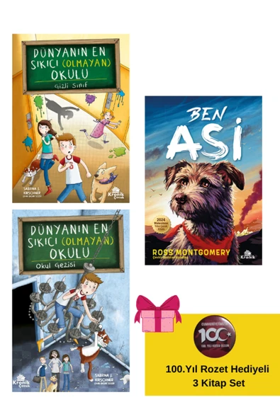 5 Sınıf Okuma Seti - Dünyanın En Sıkıcı Olmayan Okulu 1-2 - Ben Asi 3 Kitap Rozet Hediyeli ürün görseli 1