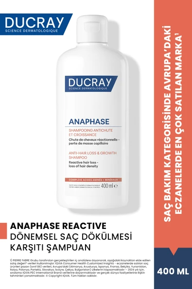 Ducray Anaphase Anti Hair Loss Growth Şampuan 400 ml ürün görseli 1