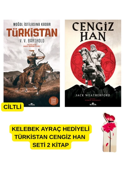 Cengiz Han - Moğol İstilasına Kadar: Türkistan 2 Kitap Set Kelebek Ayraç ile ürün görseli 1