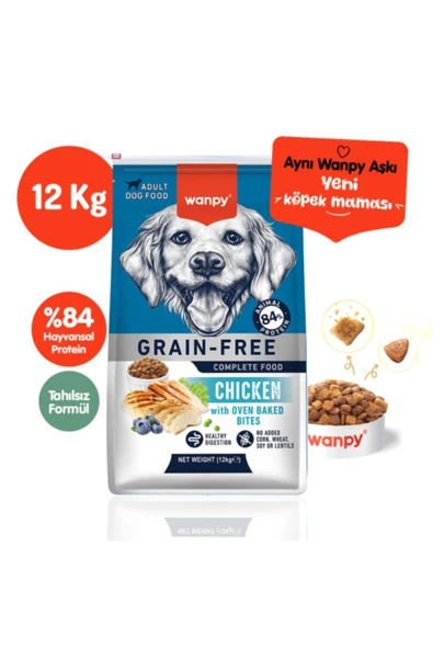 Wanpy Tahılsız Adult Tavuklu Yetişkin Köpek Maması 12 Kg ürün görseli 1