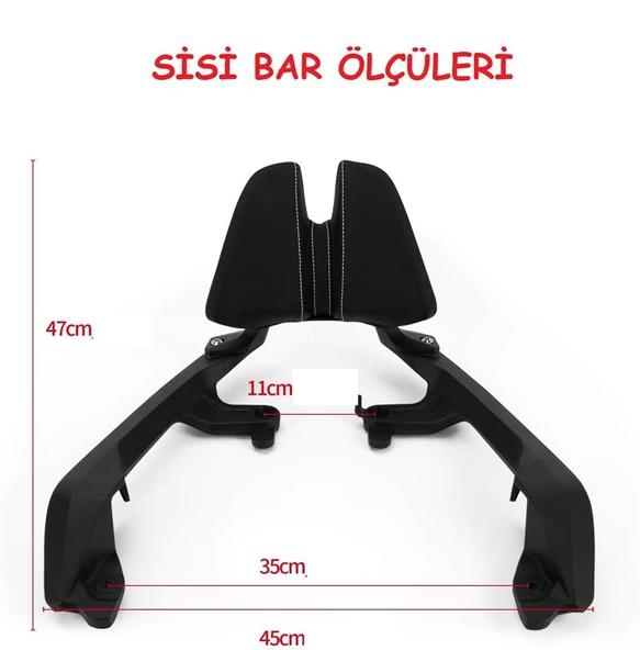 Honda X-Adv 750 Sırt Dayama  Sissy Bar Supermoto ürün görseli 1