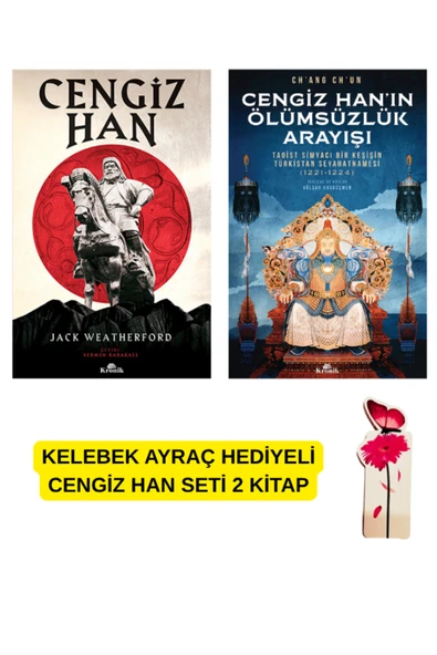 Cengiz Han - Cengiz Han’ın Ölümsüzlük Arayışı 2 Kitap Set Kelebek Ayraç ile ürün görseli 1
