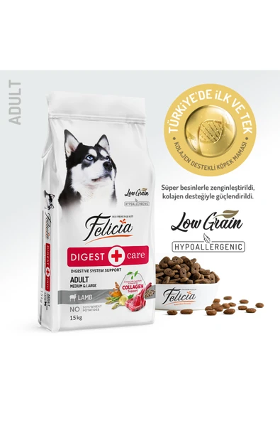 Felicia Aztahıllı Kuzulu M/large Breed Hypoallergenic Yetişkin Köpek Maması 15 Kg ürün görseli 1