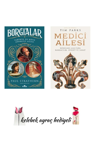Medici Ailesi-Borgialar 2 Kitap Kelebek Ayraç Hediyeli ürün görseli 1