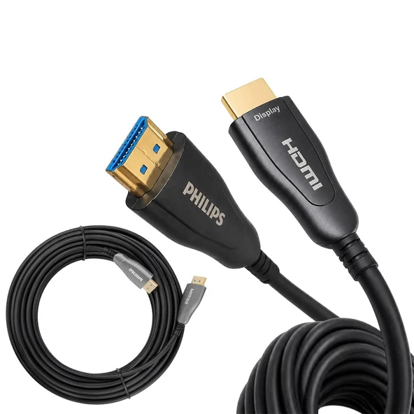 Philips SWR3019W/93 70 Metre 4K 60Hz AOC Fiber Optik HDMI Kablo Çinko Alaşım Gövde ürün görseli 1