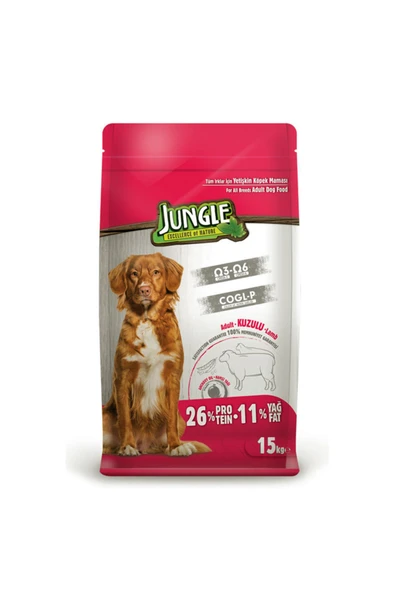 Jungle 15 kg Kuzu Etli Yetişkin Köpek Maması ürün görseli 1