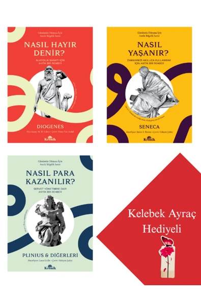 Nasıl Hayır Denir - Nasıl Yaşanır - Nasıl Para Kazanılır 3 Kitap Set Kelebek Ayraç Hediyeli ürün görseli 1