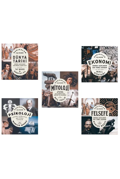 Dakikalar Içinde Ekonomi / Dakikalar Içinde Dünya Tarihi / Psikoloji /mitoloji / Felsefe 5 Kitap Se ürün görseli 1