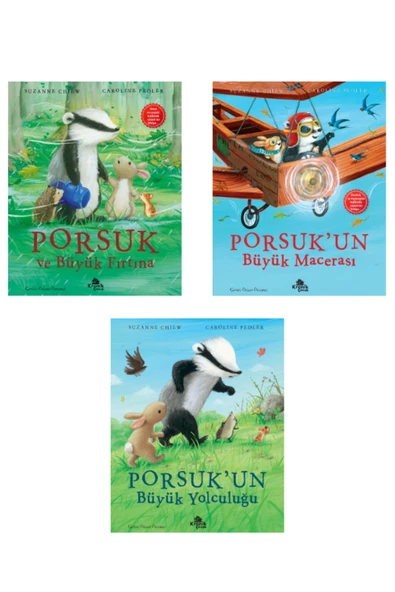 Porsuk Okul Öncesi Çocuk Resimli Kitaplar Seti 3 Kitap ürün görseli 1