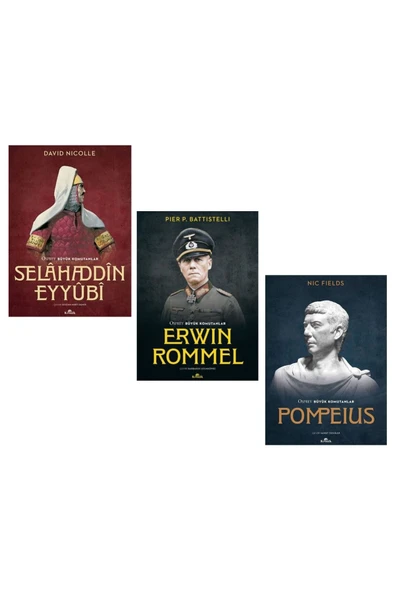 Selahaddin Eyyubi - Erwin Rommel -pompeius - Osprey Büyük Komutanlar 3 Kitap Set ürün görseli 1
