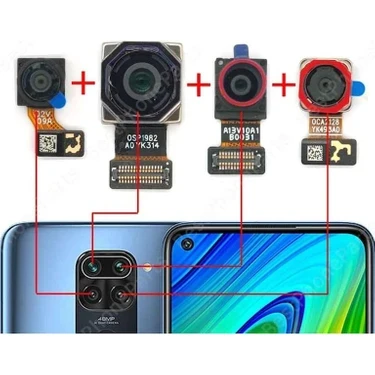 Xiaomi Redmi Note 9 Uyumlu Arka Kamera Full Set ürün görseli 1