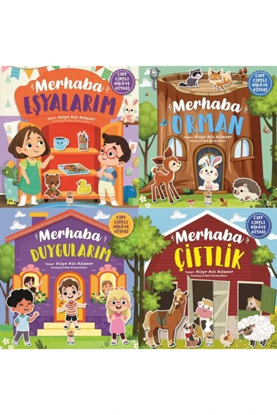 Cırt Cırtlı Hikaye Seti Merhaba Çiftlik + Duygularım + Orman + Eşyalarım 4 Kitap Set ürün görseli 1