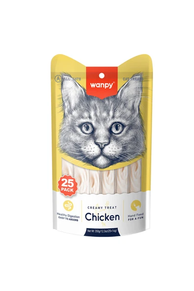 Wanpy Tavuklu Sıvı Kedi Ödülü 1 Adet-Sıvı-25x14 Gr ürün görseli 1