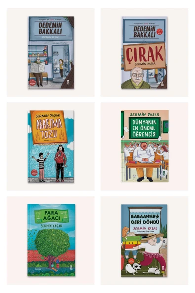 Şermin yaşar 6 kitap set(Dedemin bakkalı ve çırak abartma tozu para ağacı dünyanın en önemli öğrenc) ürün görseli 1