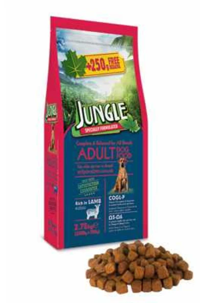 Jungle 2,5 Kg Kuzu Etli Yetişkin Köpek Maması SKT:07/2025 ürün görseli 1