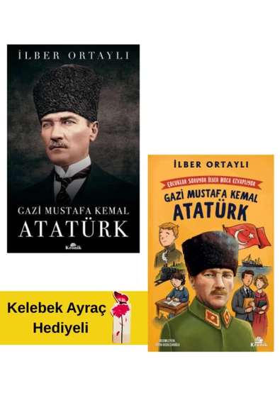 Gazi Mustafa Kemal Atatürk - Çocuklar Soruyor, İlber Hoca Cevaplıyor 2 Kitap Set Kelebek Ayraç ürün görseli 1