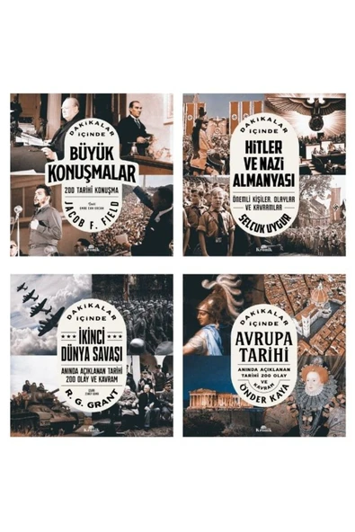 Dakikalar İçinde Avrupa Tarihi / İkinci Dünya Savaşı /Hitler ve Nazi Almanyası /Büyük Konuşmalar 4lü ürün görseli 1