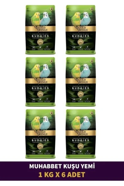 Gold Wings Muhabbet Kuşu Yemi 1 Kg X 6 Adet ürün görseli 1