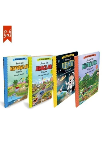 Ne Sorsan Bilir Minik Seti - İlk Uzay / Bitkiler / Hayvanlar / Araçlar Kitabım ürün görseli 1