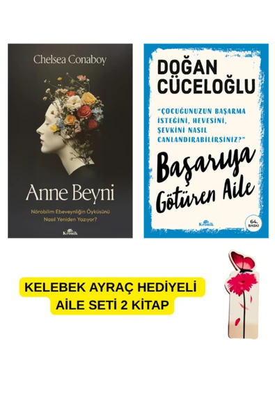 Başarıya Götüren Aile - Anne Beyni 2 Kitap Set Kelebek Ayraç Hediyeli ürün görseli 1