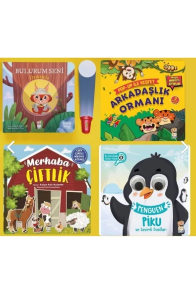 4'lü Set ( Bulurum Seni - Arkadaşlık Ormanı - Merhaba Çiftlik-penguen Puki) ürün görseli 1