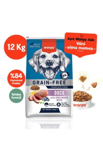 Wanpy Tahılsız Adult Ördekli Yetişkin Köpek Maması 12 Kg ürün görseli 1