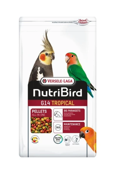 Versele Laga Nutribird G14 Tropical Paraketler Için Meyveli Pelet Yem 1 Kg BÖLÜNMÜŞ ÜRÜN ürün görseli 1