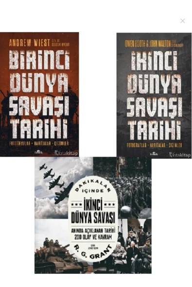 Birinci Dünya Savaşı Tarihi-İkinci Dünya Savaşı Tarihi-Dakikalar İçinde İkinci Dünya Savaşı 3 KİTAP ürün görseli 1
