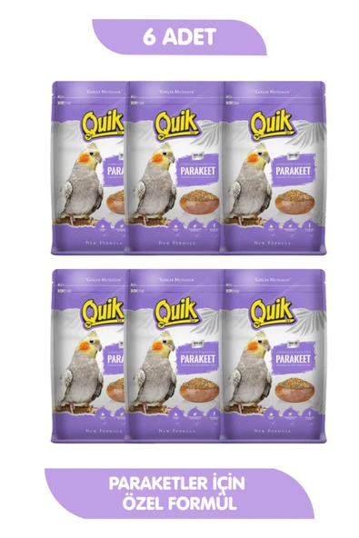 Quik 6lı Set Paraket Yemi Yenilenen Formül 750 gr ürün görseli 1