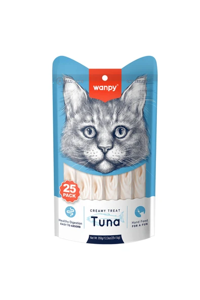Wanpy Ton Balıklı 25*14gr Krema Kedi Ödülü RAC-054 ürün görseli 1