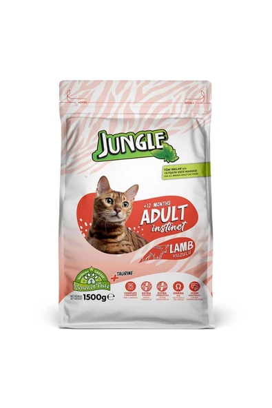 Jungle Kuzulu Yetişkin Kedi Maması 1.5 kg ürün görseli 1