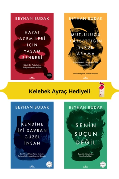 Beyhan Budak 4 Kitap Set Kelebek Ayraç Hediyeli ürün görseli 1
