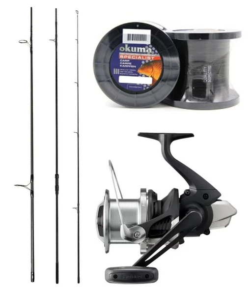 YekOutdoor Profesyonel Sazan Seti Shimano TX-1B Carp Intensity 3,66m 12'0" 3,50+lb 3pc&Shimano Beastmaster 14000 Xc Olta Makinesi ürün görseli 1