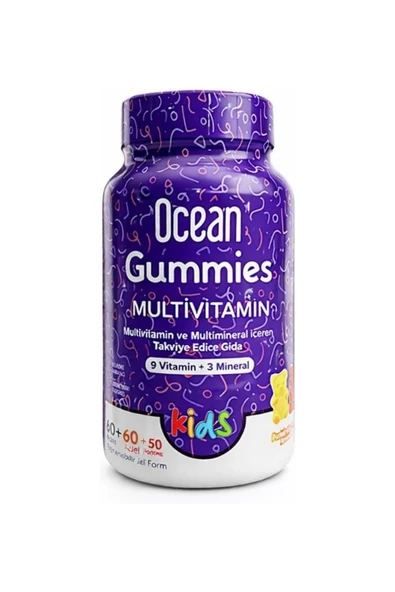 Ocean Gummies Multivitamin Kids 60+60 Çiğnenebilir Jel Form ürün görseli 1