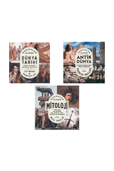 Dakikalar Içinde Dünya Tarihi / Antik Dünya / Mitoloji 3 Kitap Set ürün görseli 1
