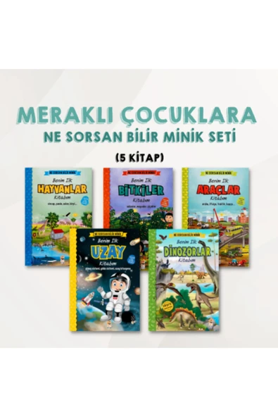 Meraklı Çocuklara Ne Sorsan Bilir Minik Set (5 Kitap) ürün görseli 1